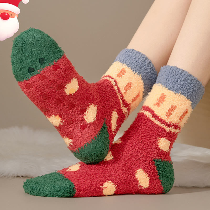 Chaussettes-chaussons en polaire corail qui ne peluchent pas - image 3