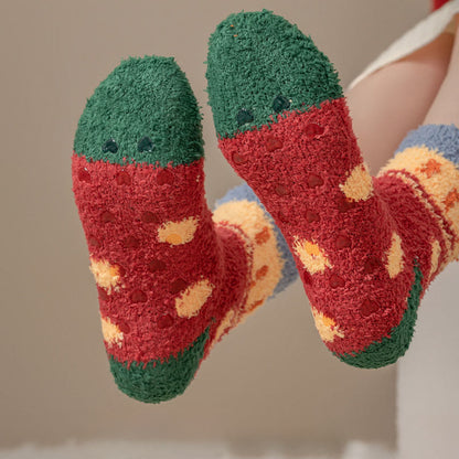 Chaussettes-chaussons en polaire corail qui ne peluchent pas - image 4