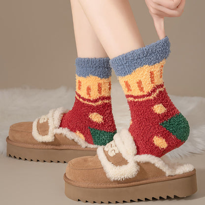 Chaussettes-chaussons en polaire corail qui ne peluchent pas - image 5