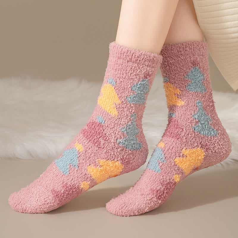 Chaussettes-chaussons en polaire corail qui ne peluchent pas - image 2