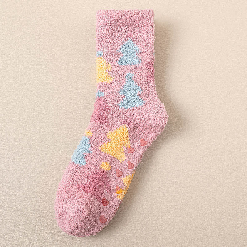 Chaussettes-chaussons en polaire corail qui ne peluchent pas - Rose - EU36-40(US3-7) - image 10