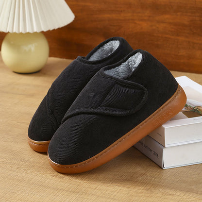 Pantoufles douillettes en polaire grande taille - Noir - UE46-47 (US9-10) - image 10