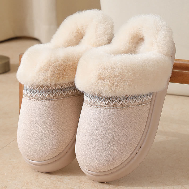 Pantoufles ethniques en dentelle grande taille - Beige - EU44-45(US9-10) - image 13