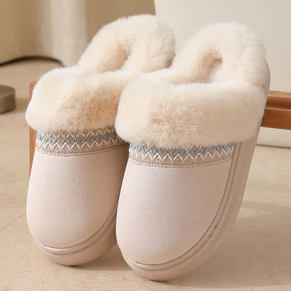 Pantoufles ethniques en dentelle grande taille - Beige - EU44-45(US9-10) - image 13