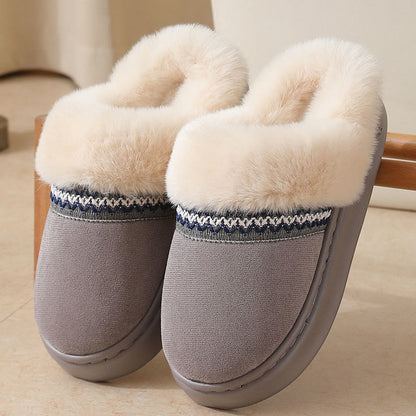 Pantoufles ethniques en dentelle grande taille - Gris - EU44-45(US9-10) - image 12