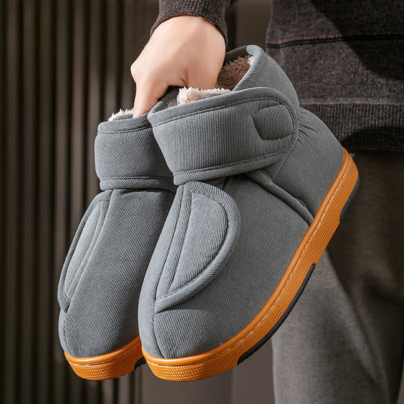 Pantoufles d'hiver coupe-vent grandes tailles - Gris - EU44-45(US10-11) - image 11