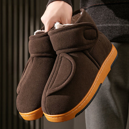 Pantoufles d'hiver coupe-vent grandes tailles - Café - EU44-45(US10-11) - image 9