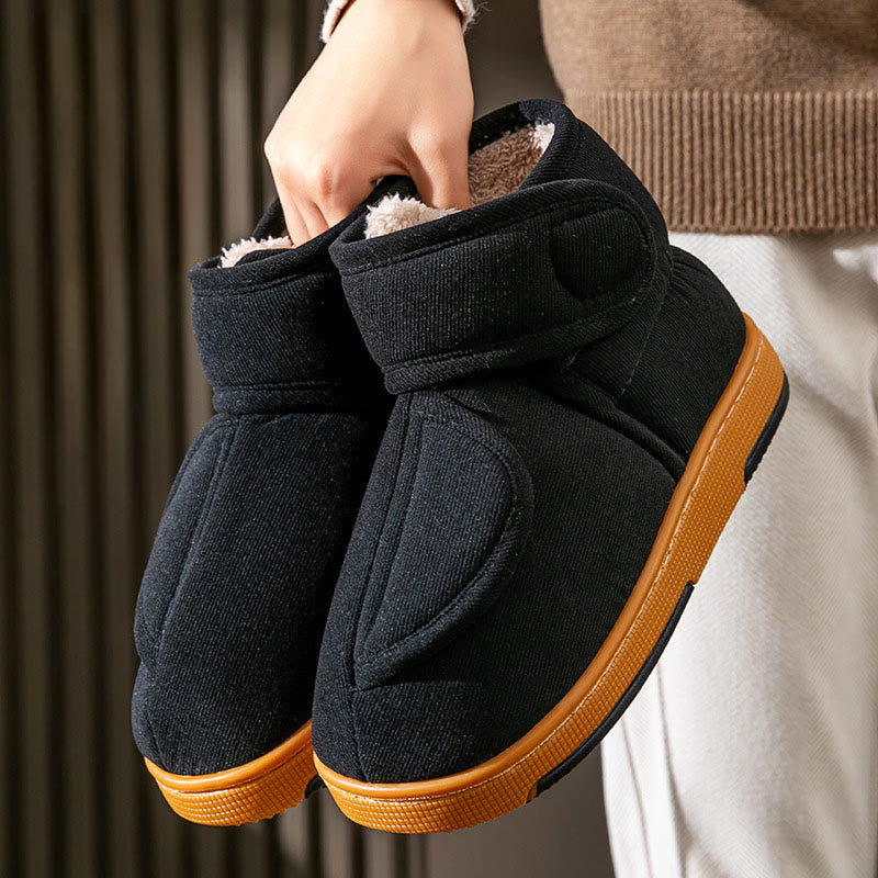 Pantoufles d'hiver coupe-vent grandes tailles - Noir - EU44-45(US10-11) - image 7