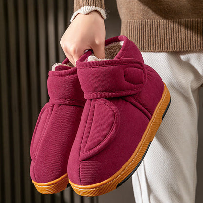 Pantoufles d'hiver coupe-vent grandes tailles - Vin - EU44-45(US10-11) - image 8