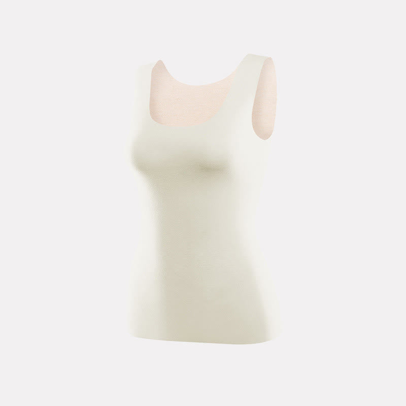 Gilet de base extensible sans coutures à col en U - Beige - 3XL - image 7