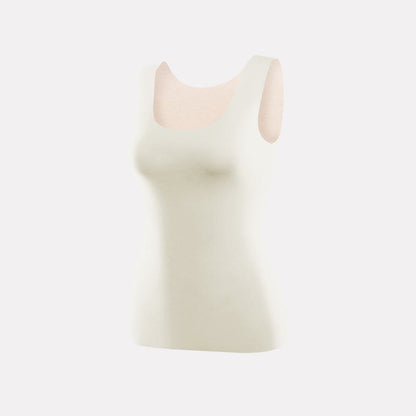 Gilet de base extensible sans coutures à col en U - Beige - 3XL - image 7