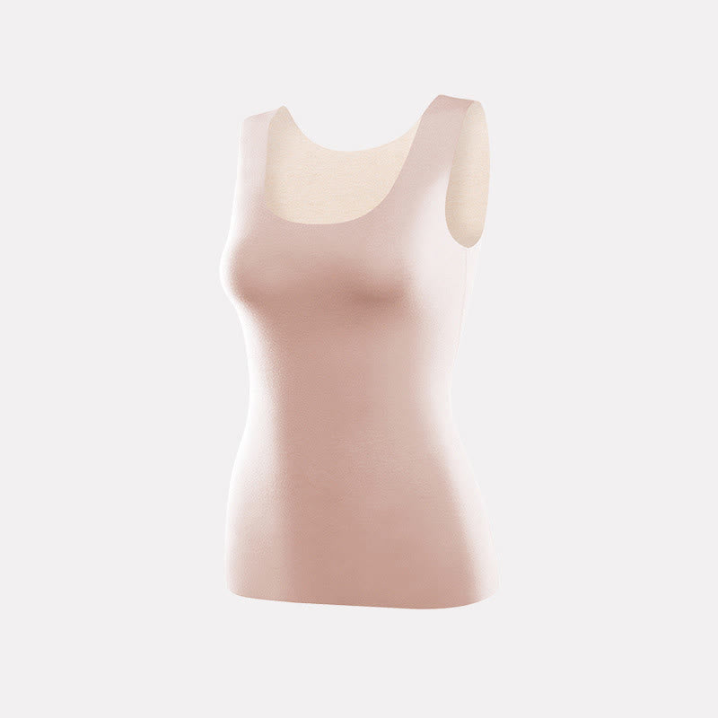 Gilet de base extensible sans coutures à col en U - Rose clair - 3XL - image 9