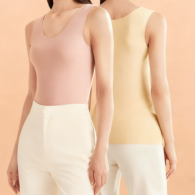 Gilet de base extensible sans coutures à col en U - image 4