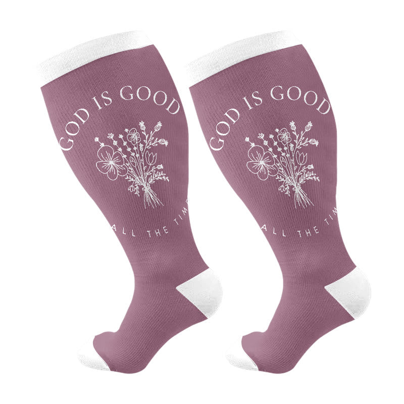 Chaussettes de compression Faith Christia grandes tailles - Violet - 4XL - image 9