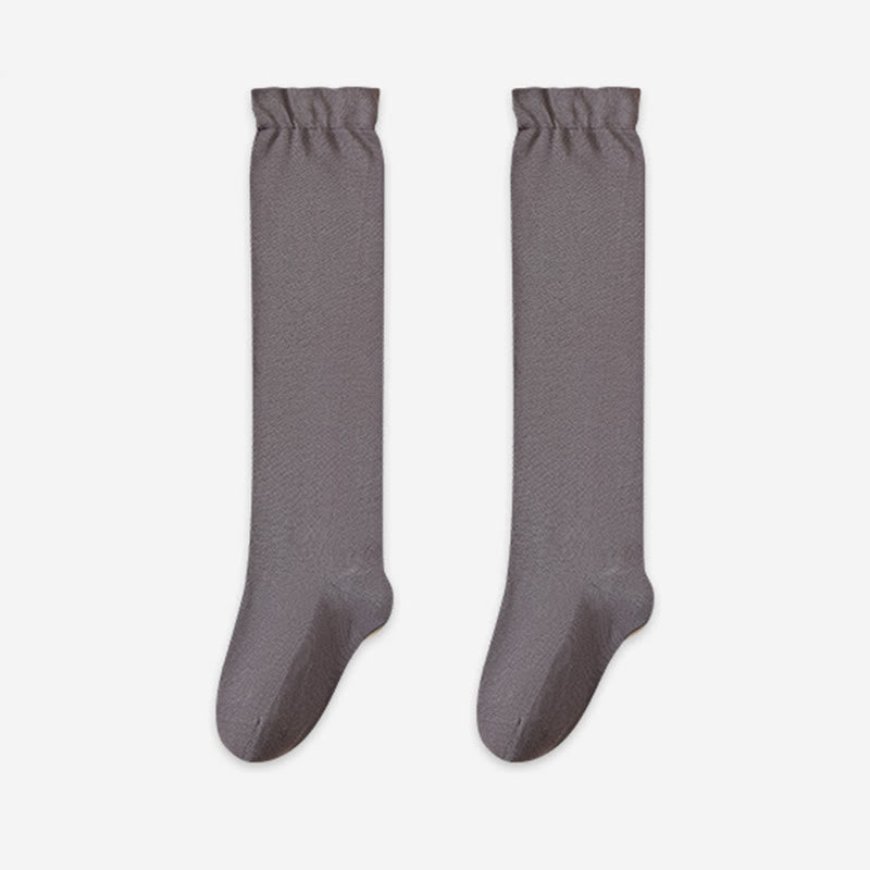 Chaussettes de nuit respirantes et douces montantes jusqu'aux genoux (3 paires) - Gris foncé - UE36-39 (US3-6) - image 14