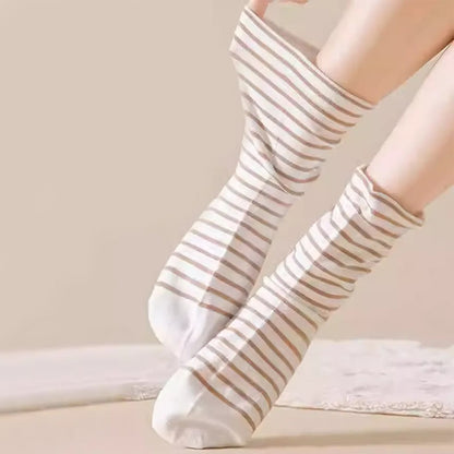 Chaussettes de nuit rayées en pur coton respirant (3 paires) - image 7