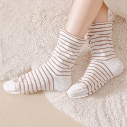 Chaussettes de nuit rayées en pur coton respirant (3 paires) - image 6