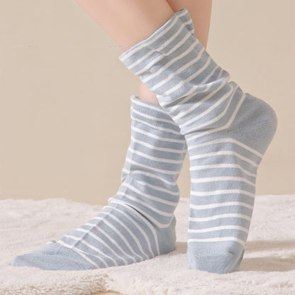 Chaussettes de nuit rayées en pur coton respirant (3 paires) - image 9