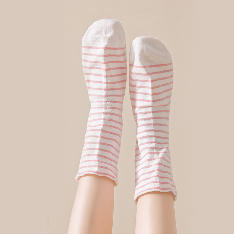 Chaussettes de nuit rayées en pur coton respirant (3 paires) - image 4