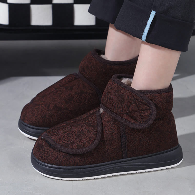 Pantoufles à imprimé floral grande taille - image 0