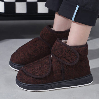 Pantoufles à imprimé floral grande taille - image 0