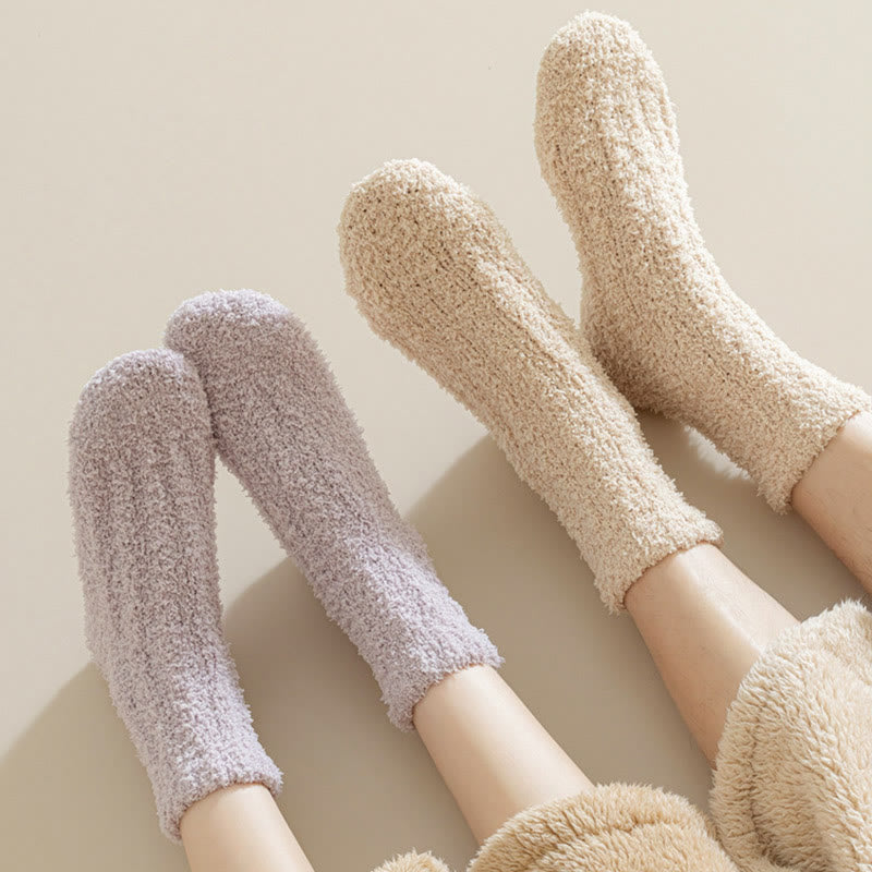 Chaussettes de nuit unies - image 3