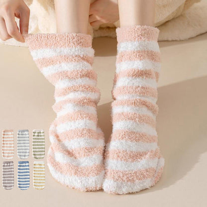 Chaussettes de nuit à larges rayures (3 paires) - image 0