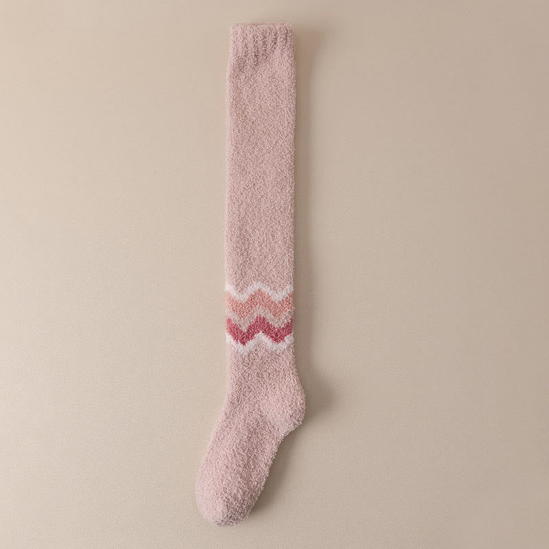 Chaussettes de nuit confortables jusqu'aux genoux (2 paires) - Rose foncé - EU39-43(US6-9) - image 15