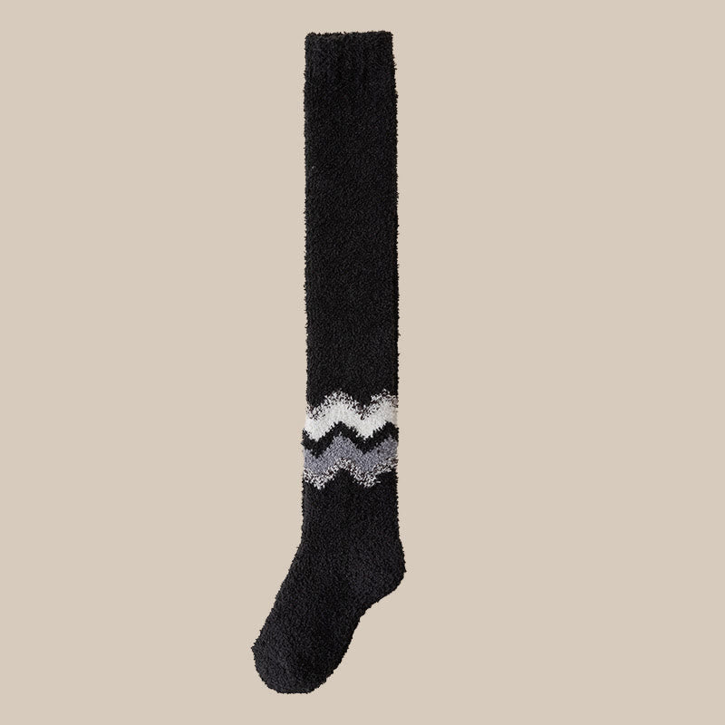 Chaussettes de nuit confortables jusqu'aux genoux (2 paires) - Noir - EU39-43(US6-9) - image 17
