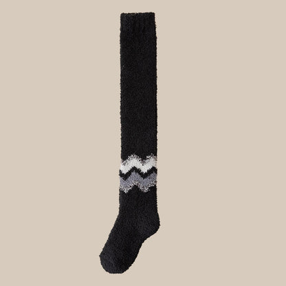 Chaussettes de nuit confortables jusqu'aux genoux (2 paires) - Noir - EU39-43(US6-9) - image 17