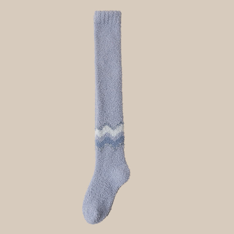 Chaussettes de nuit confortables jusqu'aux genoux (2 paires) - Bleu - EU39-43(US6-9) - image 19