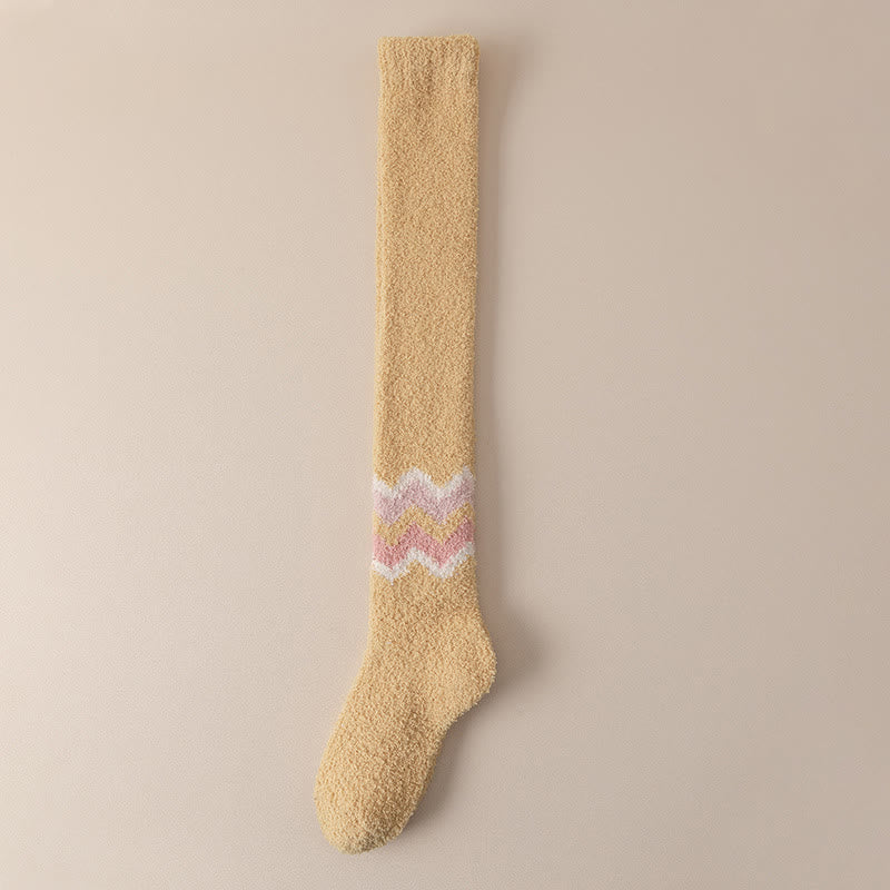 Chaussettes de nuit confortables jusqu'aux genoux (2 paires) - Jaune - EU39-43(US6-9) - image 23