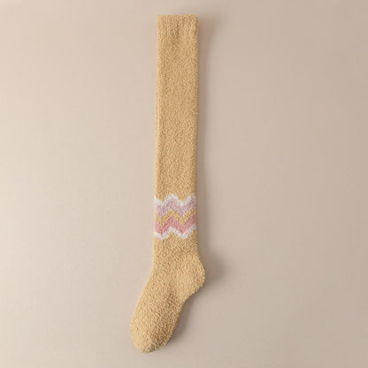 Chaussettes de nuit confortables jusqu'aux genoux (2 paires) - Jaune - EU39-43(US6-9) - image 23