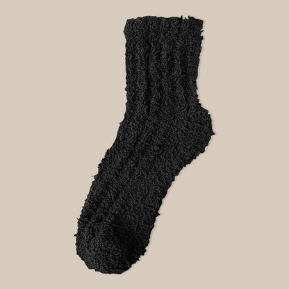 Chaussettes de nuit d'hiver en polaire corail (7 paires) - Noir - EU39-43(US6-9) - image 19
