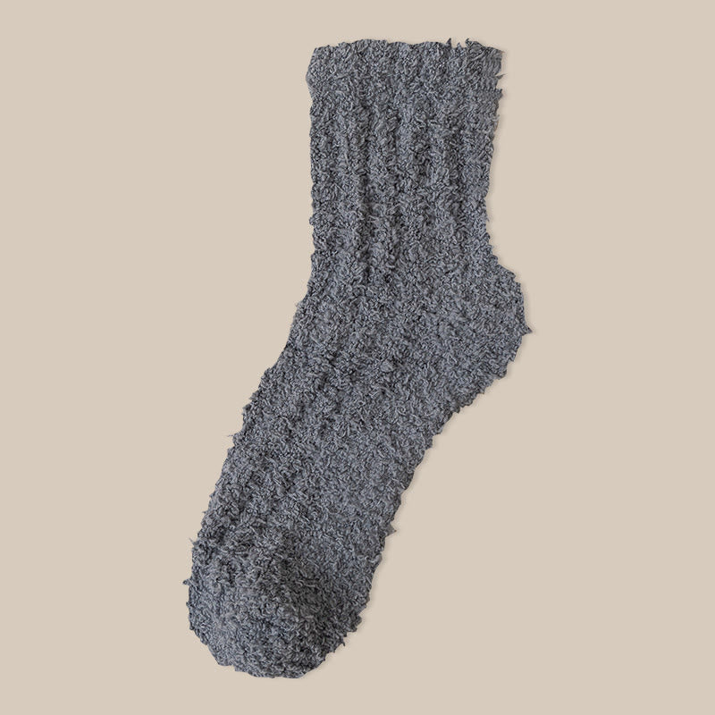 Chaussettes de nuit d'hiver en polaire corail (7 paires) - Gris foncé - EU39-43(US6-9) - image 16