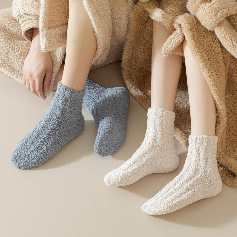 Chaussettes de nuit d'hiver en polaire corail (7 paires) - image 6