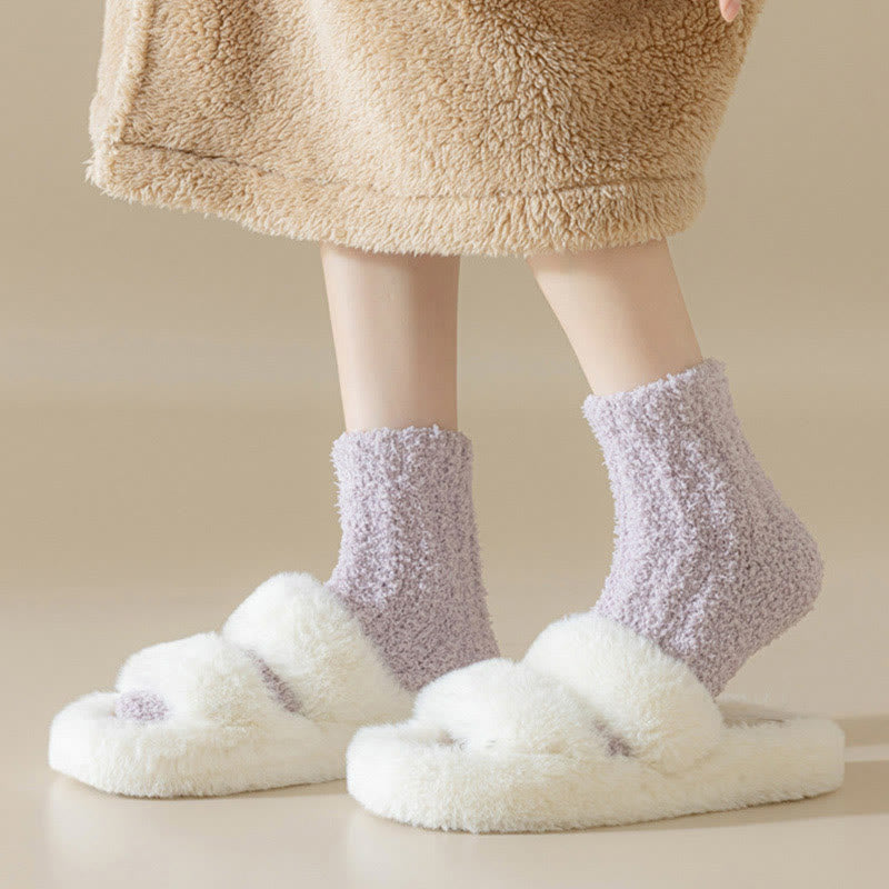 Chaussettes de nuit d'hiver en polaire corail (7 paires) - image 12