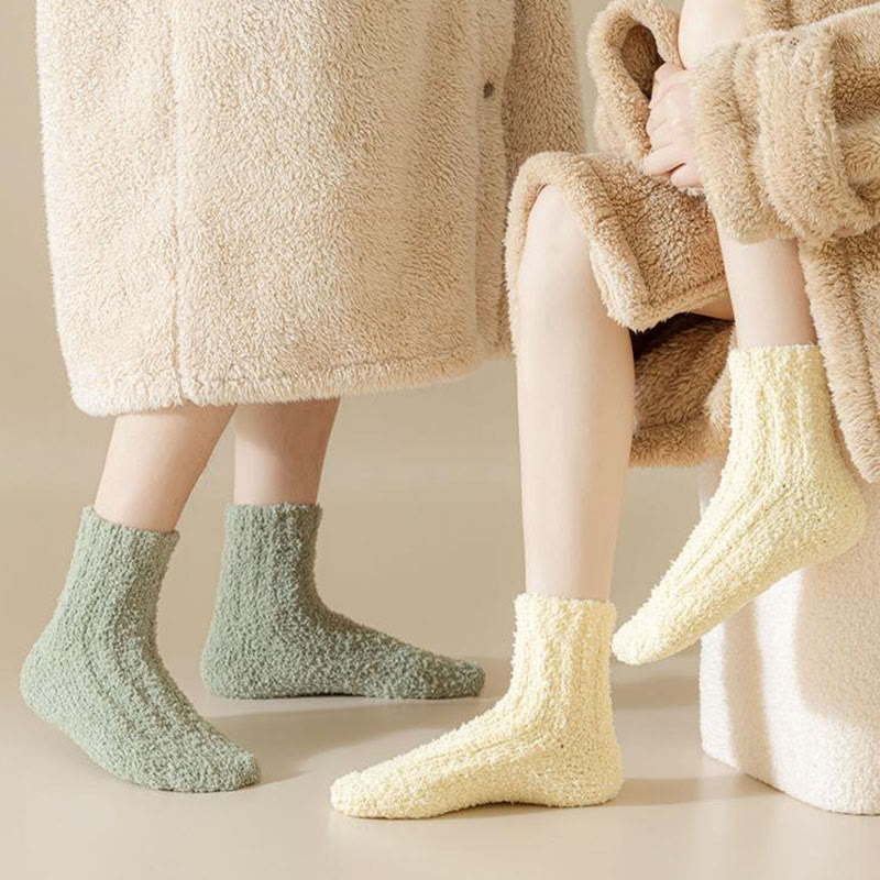 Chaussettes de nuit d'hiver en polaire corail (7 paires) - image 7