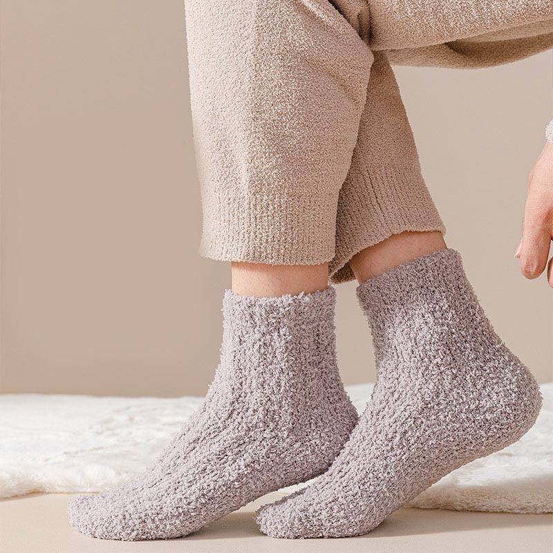 Chaussettes de nuit d'hiver en polaire corail (7 paires) - image 11