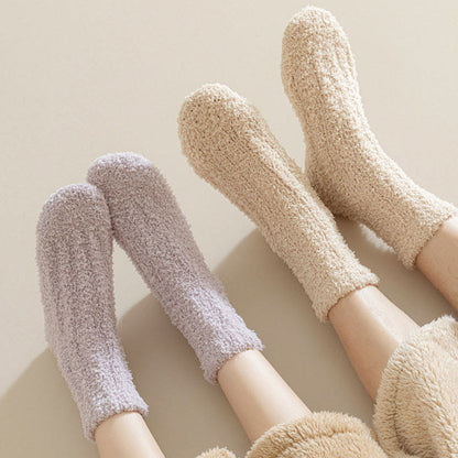 Chaussettes de nuit d'hiver en polaire corail (7 paires) - image 8