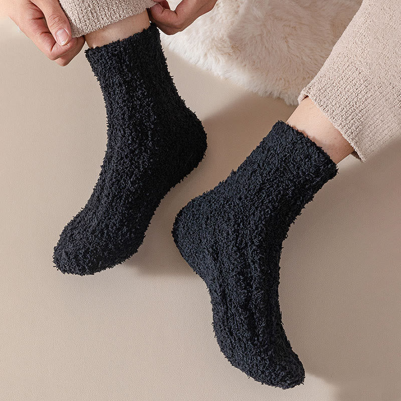 Chaussettes de nuit d'hiver en polaire corail (7 paires) - image 10