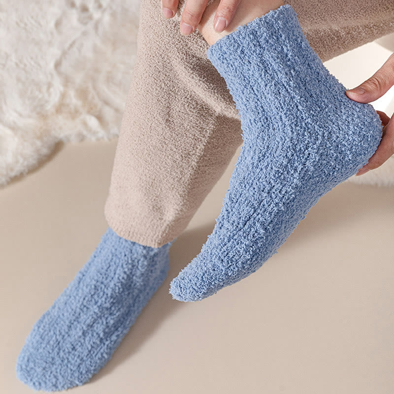 Chaussettes de nuit d'hiver en polaire corail (7 paires) - image 13