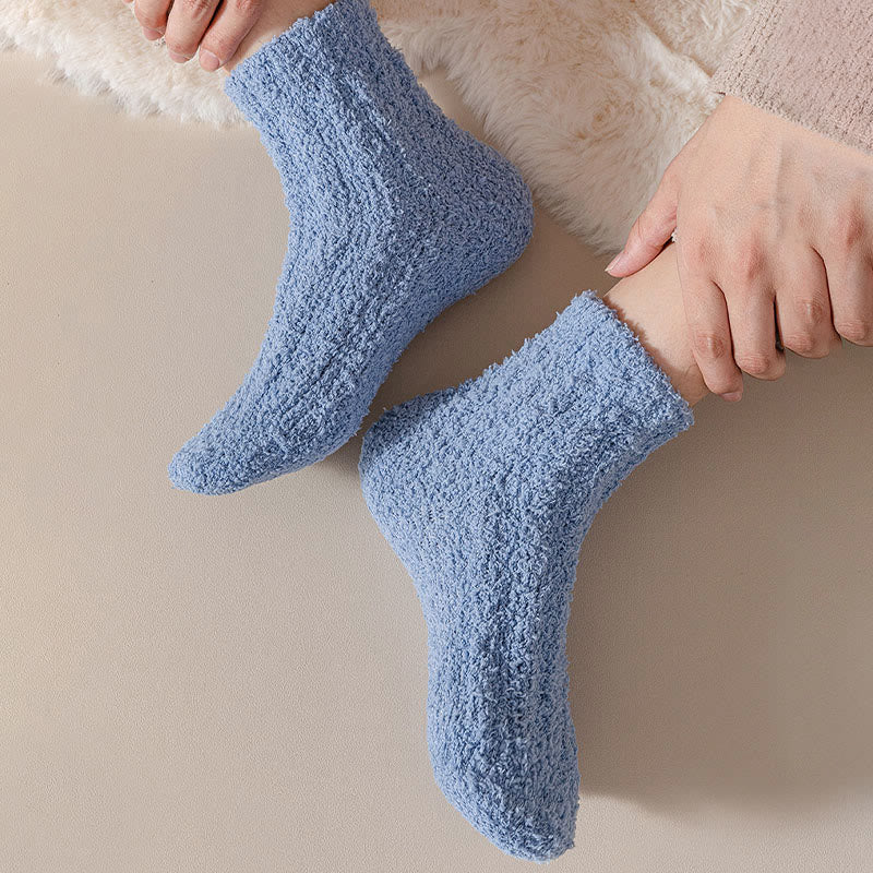 Chaussettes de nuit d'hiver en polaire corail (7 paires) - image 14