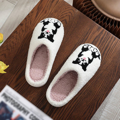 Pantoufles Border Collie grandes tailles - Blanc - EU44-45(US10-11) - image 6