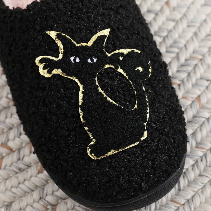 Pantoufles chat noir araignée grande taille - image 2