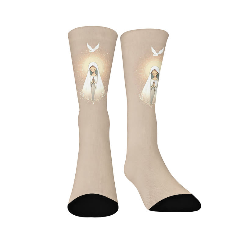 Chaussettes Jésus - Kaki (1 paire) - EU37-44(US4-10) - image 10