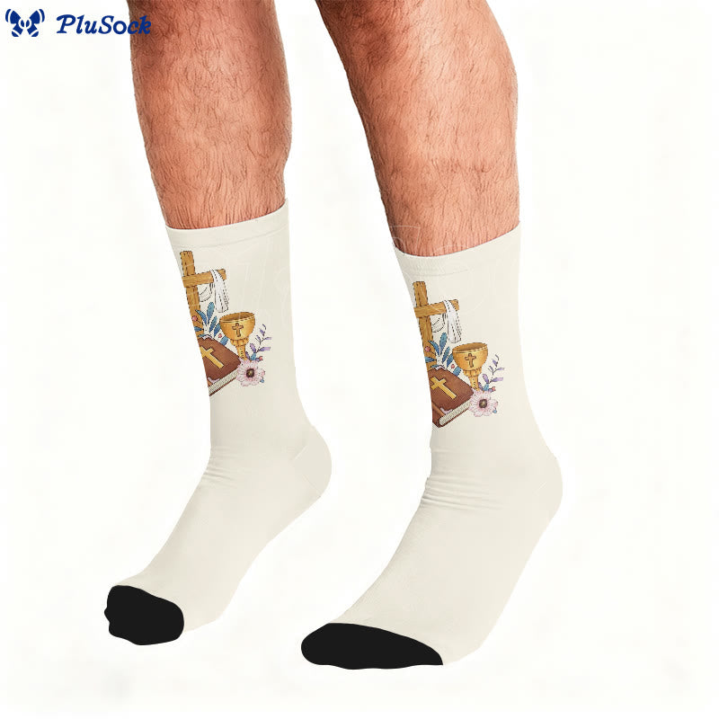 Chaussettes à motif de pigeon croisé - image 3