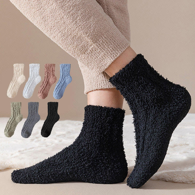 Chaussettes de nuit d'hiver en polaire corail (7 paires) - image 0
