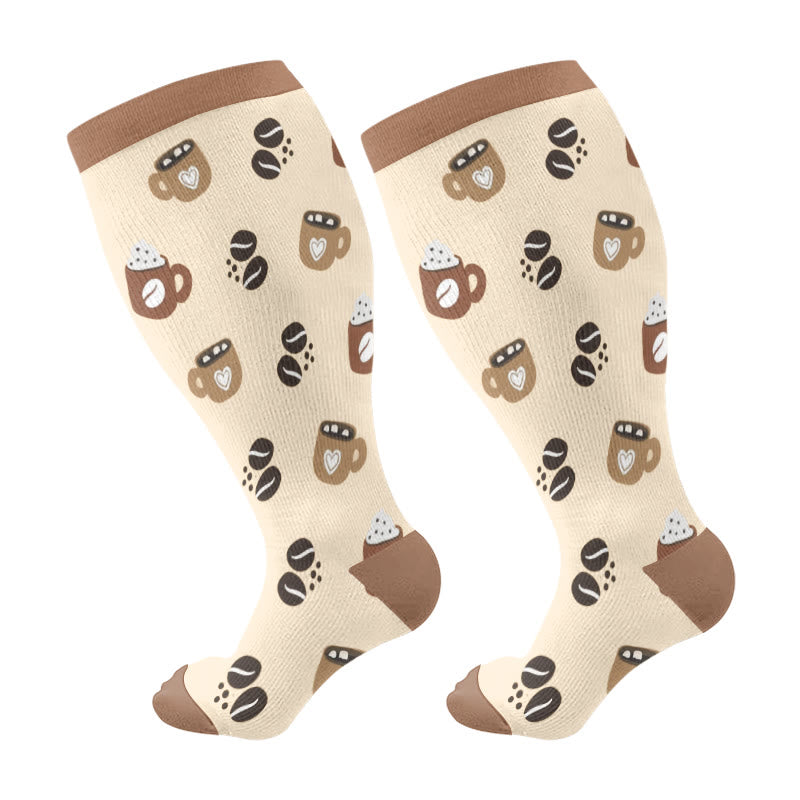 Chaussettes de compression grande taille de la gamme Coffee Series - Kaki - 4XL - image 6