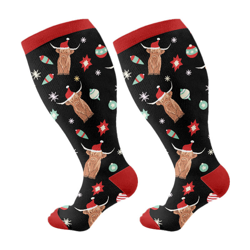 Chaussettes de compression grande taille Pingouin Cerf Vache - Noir - 4XL - image 7